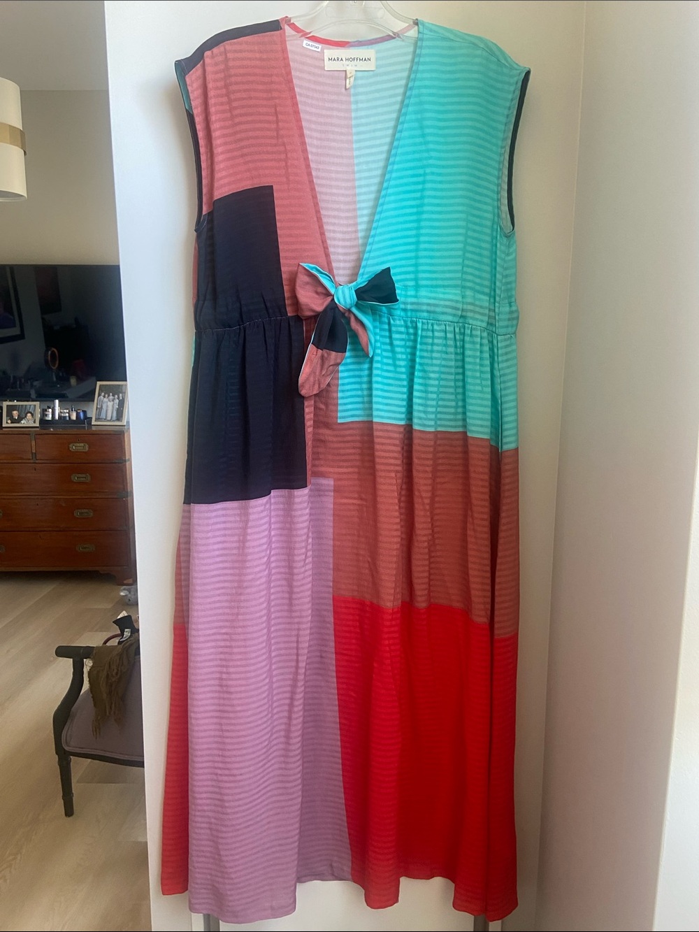 Mara Hoffman Swim. Tie-Front Swim Coverup.